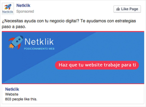 Facebook Page Like Ad