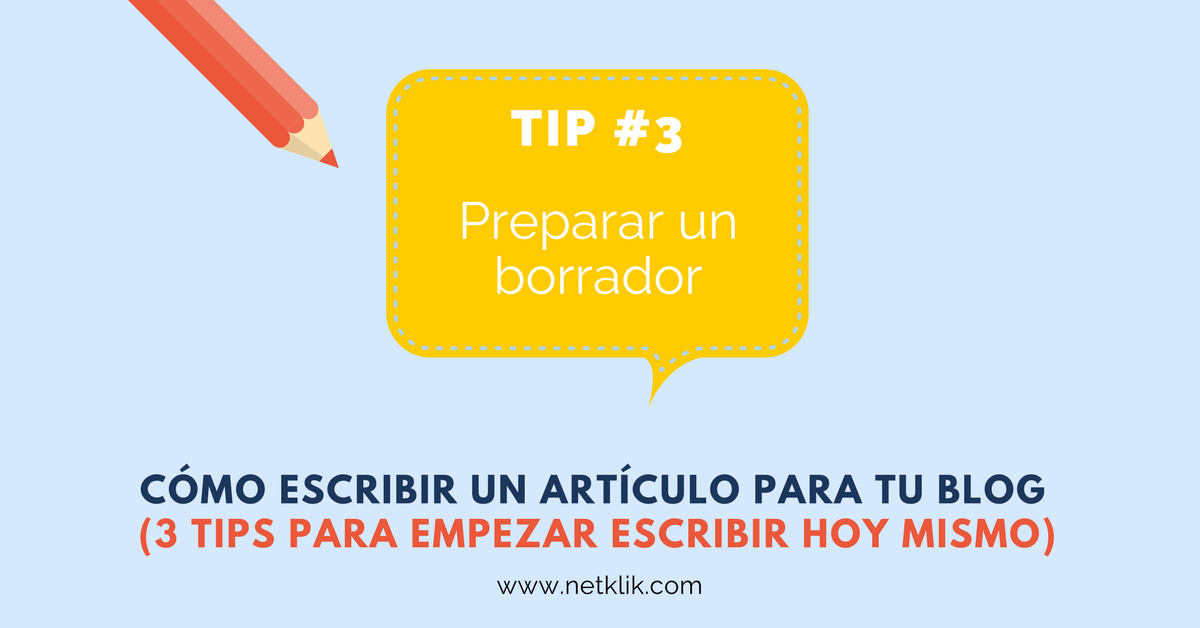 cómo escribir un artículo para tu blog