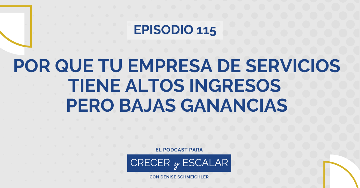 por que tu empresa de servicios tiene altos ingresos pero baja ganancia